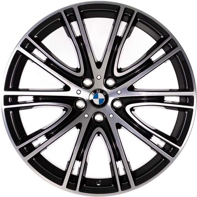 36118053501 - : BMW OEM 759i INDIVIDUAL WHEEL IN ORBIT GREY W/ BURNISHED FACE 20" - FRONT for BMW: 530e, 530e xDrive, 530i, 530i xDrive, 540d xDrive, 540i, 540i xDrive, M5, M550i xDrive Image