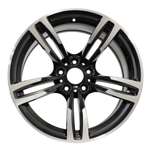 36112284550 - : BMW OEM 437M DOUBLE SPOKE IN JET BLACK W/ BURNISHED FACE 19" - FRONT for BMW: 228i, 228i xDrive, 230i, 230i xDrive, 428i, 428i xDrive, 430i, 430i xDrive, 435i, 435i xDrive, 440i, 440i xDrive, M2, M235i, M235i xDrive, M240i, M240i xDrive, M4 Image