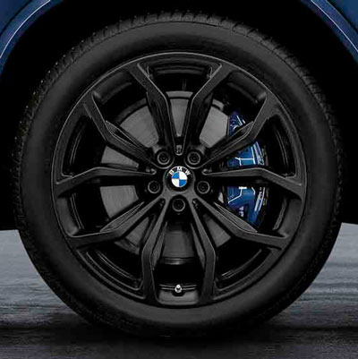 36115A19D96 - : BMW OEM 695M SUMMER WHEEL &amp; TIRE SET IN BLACK 20" for BMW: X3, X4 Image