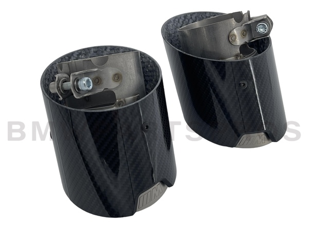 18302464500 - : BMW OEM M PERFORMANCE TAILPIPE FINISHER SET IN CARBON FIBER for BMW: 230i, 330e, 330i, 430i, M340i Image