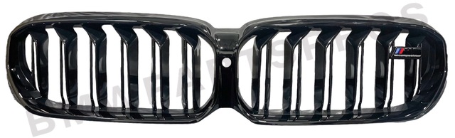 51138082108 - : BMW OEM FRONT GRILLE IN SHADOW-LINE BLACK for BMW: 530e, 530e xDrive, 530i, 530i xDrive, 540i, 540i xDrive, M5, M550i xDrive Image