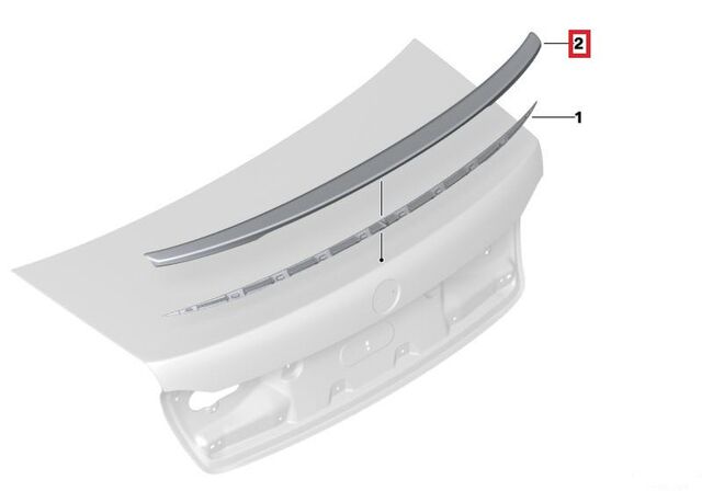 51628086360 - Body: Rear Spoiler for BMW: 330e, 330e xDrive, M3 Image