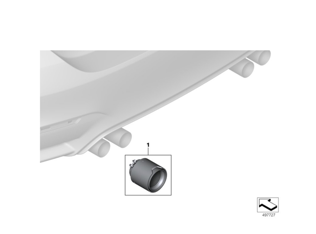 18302468411 - : BMW M PERFORMANCE CARBON FIBER EXHAUST TIP for BMW Image