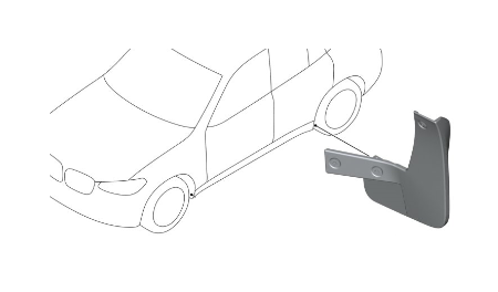 82162413633 - : BMW OEM MUD FLAPS SET - REAR for BMW Image