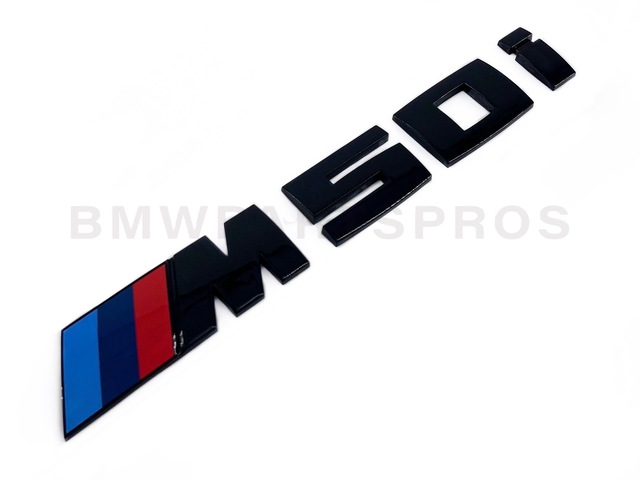 51142472839 - : BMW OEM M PERFORMANCE HIGH GLOSS BLACK BADGE - M50i for BMW Image