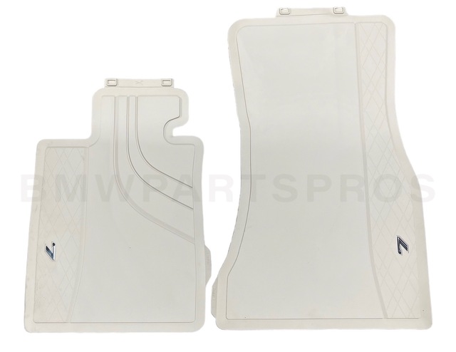 51472365432 - : BMW OEM ALL-WEATHER BEIGE FLOORMATS - FRONT for BMW: 740i, 740i xDrive, 750i xDrive, M2, M760i xDrive Image