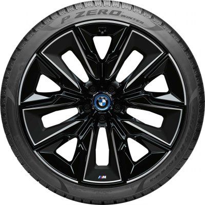 36115A64995 - : BMW OEM 909M WINTER WHEEL AND TIRE IN JET BLACK 21" - FRONT for BMW: 740i Image