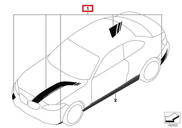 51142463327 - : BMW M PERFORMANCE COMPETITION DESIGN DECAL - #1 for BMW Image