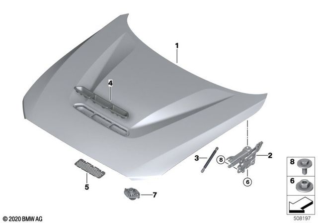 51718082720 - : BMW OEM M2 CS CARBON FIBER HOOD for BMW Image