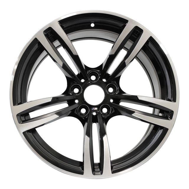 36112284551 - : BMW OEM 437M DOUBLE SPOKE IN JET BLACK W/ BURNISHED FACE 19" - REAR for BMW: 228i, 228i xDrive, 230i, 230i xDrive, 428i, 428i xDrive, 430i, 430i xDrive, 435i, 435i xDrive, 440i, 440i xDrive, M2, M235i, M235i xDrive, M240i, M240i xDrive, M4 Image