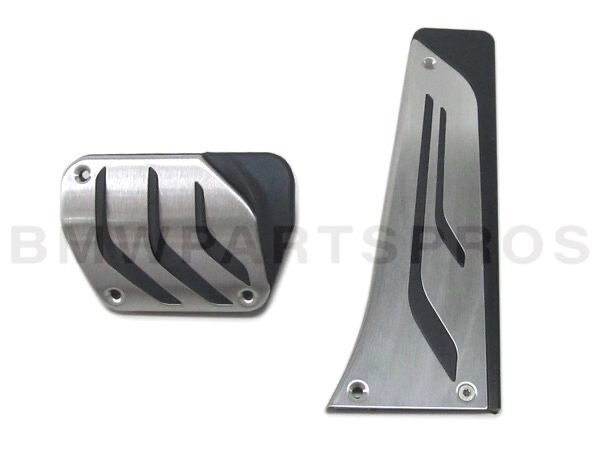 35002232278 - : BMW OEM M PERFORMANCE STAINLESS STEEL PEDAL COVERS - AUTOMATIC for BMW: 228i, 228i xDrive, 230i, 230i xDrive, 320i, 320i xDrive, 328d, 328d xDrive, 328i, 328i xDrive, 330e, 330i, 330i GT xDrive, 330i xDrive, 335i, 335i xDrive, 340i, 340i GT xDrive, 340i xDrive, 428i, 428i xDrive, 430i, 430i xDrive, 435i, 435i xDrive, 440i, 440i xDrive, 528i, 528i xDrive, 530i, 530i xDrive, 535d, 535d xDrive, 535i, 535i xDrive, 540d xDrive, 540i, 540i xDrive, 550i, 550i xDrive, 640i, 640i Gran Coupe, 640i xDrive, 640i xDrive Gran Coupe, 640i xDrive Gran Turismo, 650i, 650i Gran Coupe, 650i xDrive, 650i xDrive Gran Coupe, 740e xDrive, 740i, 740i xDrive, 740Li, 740Li xDrive, 750i, 750i xDrive, 750Li, 750Li xDrive, 760Li, Alpina B6 xDrive Gran Coupe, Alpina B7, M2, M235i, M235i xDrive, M240i, M240i xDrive, M3, M340i, M4, M5, M550i xDrive, M6, M760i xDrive, X1, X3, X4, X5, X6, X7 Image