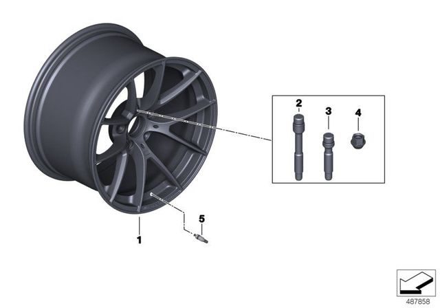 36108431617 - : BMW OEM M4 GTS WHEEL for BMW Image