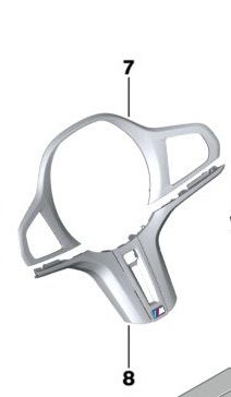 32309882894 - Steering: Upper Trim for BMW: 430i, 430i xDrive, M2, M3, M4, M440i, M440i xDrive Image