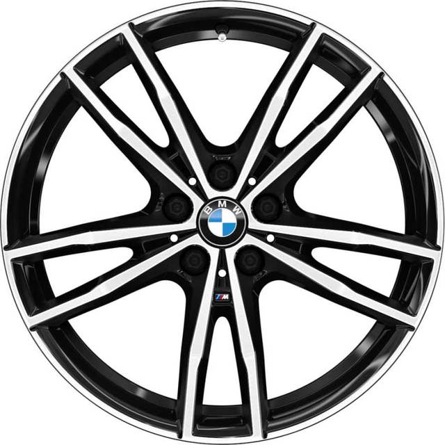 36118089892 - : BMW OEM 791M  WHEEL IN JET BLACK 19" - FRONT for BMW: 330e, 330e xDrive, 330i, 330i xDrive, 430i, 430i xDrive, M4, M440i, M440i xDrive Image