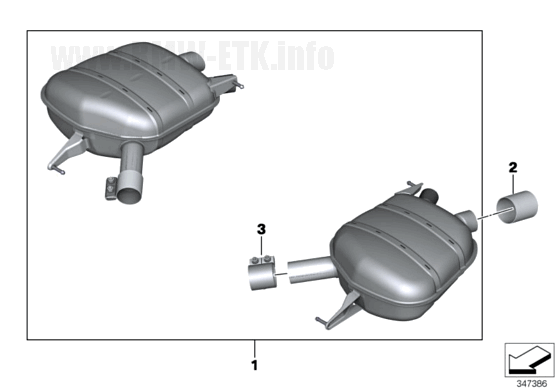 18302354363 - : BMW M PERFORMANCE EXHAUST SYSTEM for BMW Image