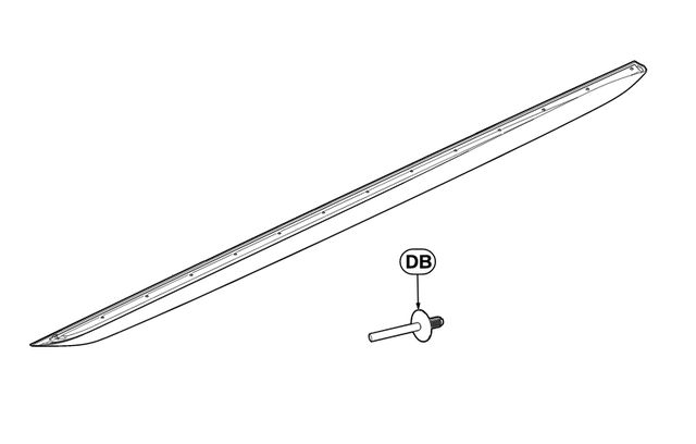 51192291404 - : BMW M PERFORMANCE ROCKER PANEL BLADE - RIGHT for BMW: 328d, 328d xDrive, 328i, 328i xDrive, 330e, 330i, 330i xDrive, 335i, 335i xDrive, 340i, 340i xDrive Image