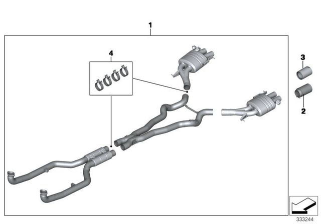 18302349888 - : BMW M PERFORMANCE EXHAUST SYSTEM for BMW Image