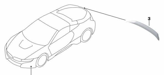 51629498198 - : BMW OEM REAR SPOILER IN PRIMED FINISH for BMW Image