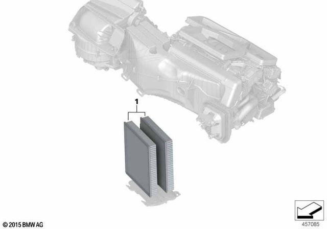 64115A29D99 - HVAC: Filter Element for BMW: 530e, 530e xDrive, 530i, 530i xDrive, 540i, 540i xDrive, 740i, 740i xDrive, 745e xDrive, 750i xDrive, 840i, 840i Gran Coupe, 840i xDrive, 840i xDrive Gran Coupe, Alpina B7, Alpina B8 Gran Coupe, Alpina XB7, M5, M550i xDrive, M760i xDrive, M8, M8 Gran Coupe, M850i xDrive, M850i xDrive Gran Coupe, X5, X6, X7, XM Image