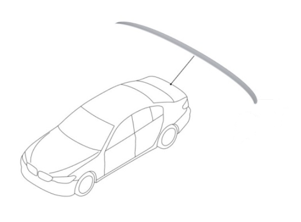 51628072568 - : BMW OEM REAR SPOILER IN PRIMED FINISH for BMW: 530e, 530e xDrive, 530i, 530i xDrive, 540d xDrive, 540i, 540i xDrive, M5, M550i xDrive Image