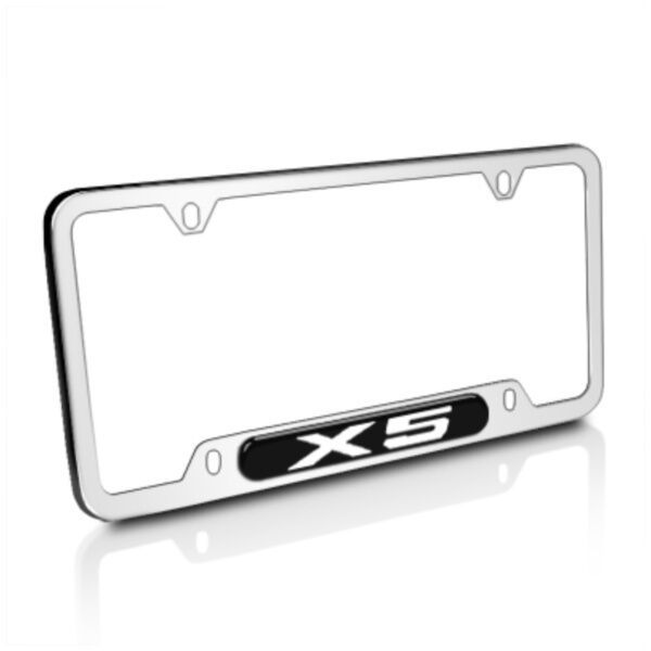 82120418629 - : BMW OEM X5 LICENSE PLATE FRAME IN POLISHED FINISH for BMW: 135i, 228i, 228i xDrive, 230i, 230i xDrive, 320i, 320i xDrive, 328d, 328d xDrive, 328i, 328i xDrive, 330e, 330i, 330i GT xDrive, 330i xDrive, 335i, 335i GT xDrive, 335i xDrive, 335is, 340i, 340i GT xDrive, 340i xDrive, 428i, 428i xDrive, 430i, 430i xDrive, 435i, 435i xDrive, 440i, 440i xDrive, 528i, 528i xDrive, 530i, 530i xDrive, 535d, 535d xDrive, 535i, 535i GT, 535i GT xDrive, 535i xDrive, 540i, 540i xDrive, 550i, 550i GT xDrive, 550i xDrive, 640i, 640i xDrive, 650i, 650i xDrive, 740e xDrive, 740i, 740i xDrive, 740Li, 740Li xDrive, 750i, 750i xDrive, 750Li, 750Li xDrive, 760Li, M2, M235i, M235i xDrive, M240i, M240i xDrive, M3, M4, M5, M6, X1, X3, X4, X5, X6, Z4 Image