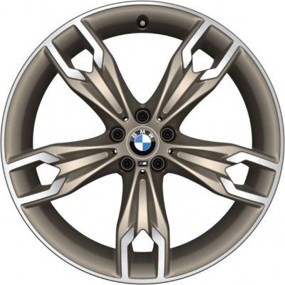 36117855087 - : BMW OEM 668M WHEEL IN CERIUM MATTE GREY W/ BURNISHED FACE 20" - FRONT for BMW: 530e, 530e xDrive, 530i, 530i xDrive, 540d xDrive, 540i, 540i xDrive, M5, M550i xDrive Image