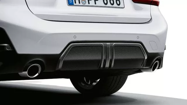51195A4F522 - : BMW M PERFORMANCE REAR BUMPER TRIM IN BLACK HIGH-GLOSS - 330i-ix for BMW Image