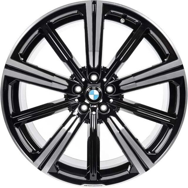36116883767 - : BMW OEM 749M PERFORMANCE WHEEL IN JET BLACK/FERRIC GREY 22" - FRONT for BMW: X6 Image