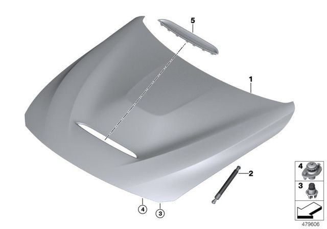41618068159 - : BMW OEM GTS HOOD IN PRIMED FINISH for BMW Image