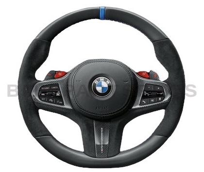32302462901 - : BMW OEM M PERFORMANCE PRO STEERING WHEEL SET - BLUE STRIPE for BMW: M5, M8, X5 Image