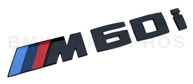 51145A722F4 - : BMW OEM M PERFORMANCE HIGH-GLOSS BLACK BADGE - M60i for BMW Image