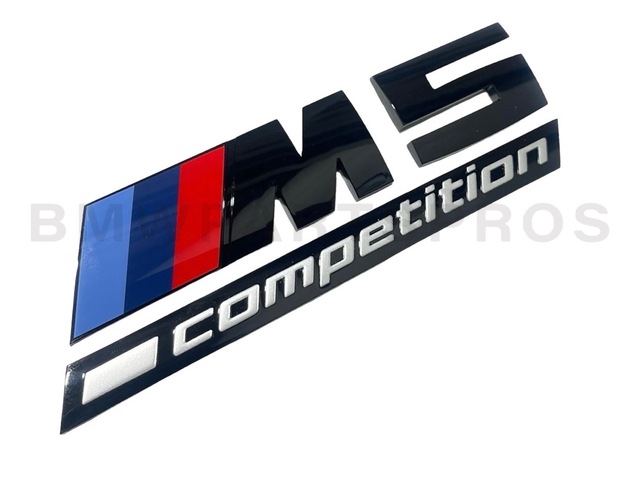 51148078714 - : BMW OEM HIGH-GLOSS BLACK BADGE - M5 COMPETITION for BMW: 530e, 530e xDrive, 530i, 530i xDrive, 540i, 540i xDrive, M5, M550i xDrive Image
