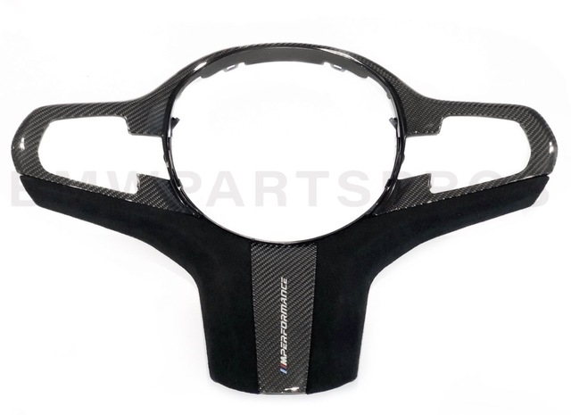 32302455278 - : BMW OEM M PERFORMANCE STEERING WHEEL COVER IN CARBON FIBER AND ALCANTARA for BMW Image