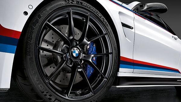 36115A3DE45 - : BMW OEM 763M PERFORMANCE WHEEL AND TIRE SET IN MATTE BLACK 19" for BMW Image
