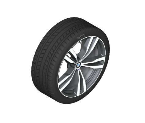 36112462587 - : BMW M PERFORMANCE 21 WINTER WHEEL &amp; TIRE 754M - ORBIT GREY for BMW Image
