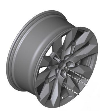 36116856012 - : BMW OEM 917M WHEEL IN GUNMETAL GREY 21" for BMW Image