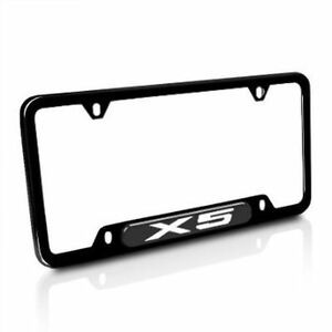 82120418627 - Exterior: License Plate Frame, Chrome X5 Emblem for BMW Image