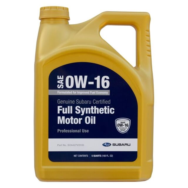 SOA427V3100 - : 0W-16 Synthetic Motor Oil - 5 Qrt for Subaru Image
