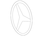 2318170216 - Trunk Lid: Mercedes Star for Mercedes-Benz: SL400, SL450, SL550, SL63 AMG, SL65 AMG Image