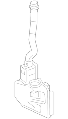 1668690720 - Windshield Washer System, Emergency Equipment: Liquid Reservoir for Mercedes-Benz: GL350, GL450, GL550, GLE300d, GLE350, GLE400, GLE550e, GLE63 AMG, GLS350d, GLS450, GLS550, ML250, ML350, ML400, ML550, ML63 AMG Image