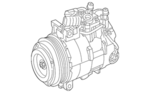 830460280 - : Remanufactured Refrigerant Compressor for Mercedes-Benz Image