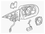 2138105401 - Driver Door: Mirror Frame for Mercedes-Benz Image