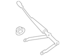 1668200944 - Electrical System: Wiper Arm for Mercedes-Benz: GL350, GL450, GL550, GL63 AMG, GLE300d, GLE350, GLE400, GLE43 AMG, GLE450 AMG, GLE550e, GLE63 AMG, GLE63 AMG S, GLS350d, GLS450, GLS550, GLS63 AMG, ML250, ML350, ML400, ML550, ML63 AMG Image