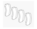 4200105 - Brake System: Disk Brake Pad Front for Mercedes-Benz Image