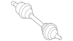 1663303400 - Front Axle: Front Axle Shaft for Mercedes-Benz: GL350, GL450, GL550, GL63 AMG, GLE300d, GLE350, GLE400, GLE63 AMG, GLS350d, GLS450, GLS550, GLS63 AMG, ML250, ML350, ML400, ML550, ML63 AMG Image