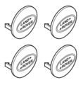 LR146312 - Wheels: Wheel Center Cap, Black finish, Set for Land Rover: Discovery Sport Image