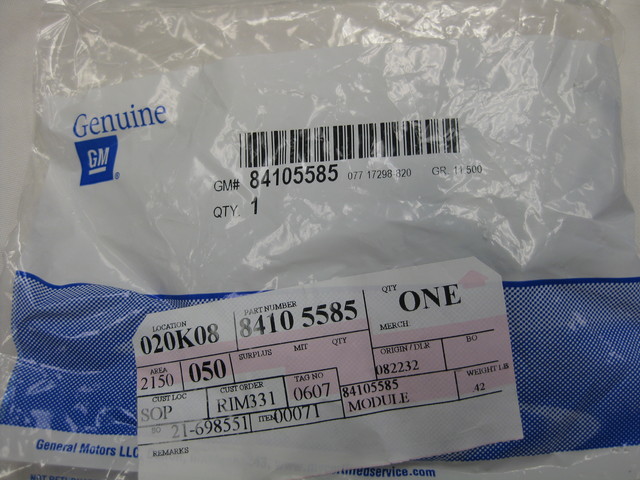 84105585 - : Seat Heater Control Module for Buick: Envision | Cadillac: XTS | Chevrolet: Corvette, Impala, SS Image