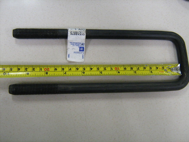 11518875 - : Leaf Spring Axle U-Bolt for Chevrolet: Silverado 2500 HD, Silverado 2500 HD Classic, Silverado 3500 HD | GMC: Sierra 2500 HD, Sierra 2500 HD Classic, Sierra 3500 HD Image