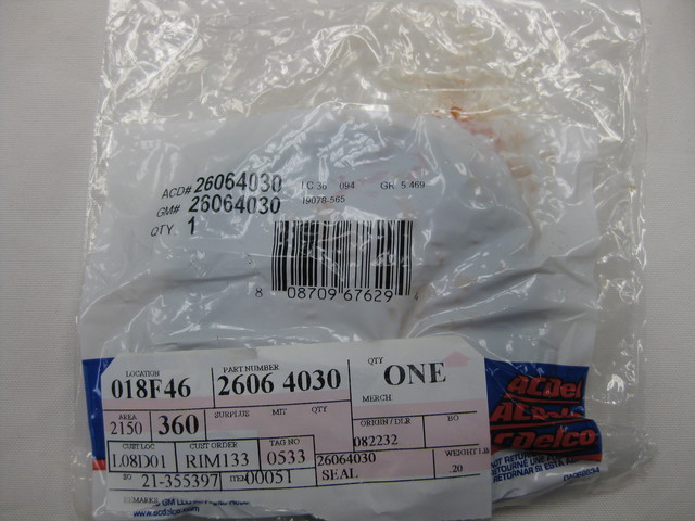 26064030 - Universals &amp; Rear Axle: Pinion Seal for Cadillac: Escalade, Escalade ESV, Escalade EXT | Chevrolet: Avalanche 1500, Avalanche 2500, C2500, C3500, C3500HD, Express 1500, Express 2500, Express 3500, Express 4500, K2500 Pickup, K3500 Pickup, Silverado 1500, Silverado 1500 HD, Silverado 2500, Silverado 2500 HD, Silverado 2500 HD Classic, Silverado 3500, Silverado 3500 Classic, Silverado 3500 HD, Suburban 1500, Suburban 2500, Suburban 3500 HD, Suburban C2500, Suburban K2500, Tahoe | GMC: C2500 Pickup, C3500 Pickup, C3500HD, K2500 Pickup, K3500 Pickup, Savana 1500, Savana 2500, Savana 3500, Savana 4500, Sierra 1500, Sierra 1500 HD, Sierra 2500, Sierra 2500 HD, Sierra 2500 HD Classic, Sierra 3500, Sierra 3500 Classic, Sierra 3500 HD, Suburban C2500, Suburban K2500, Yukon, Yukon XL 1500, Yukon XL 2500 Image