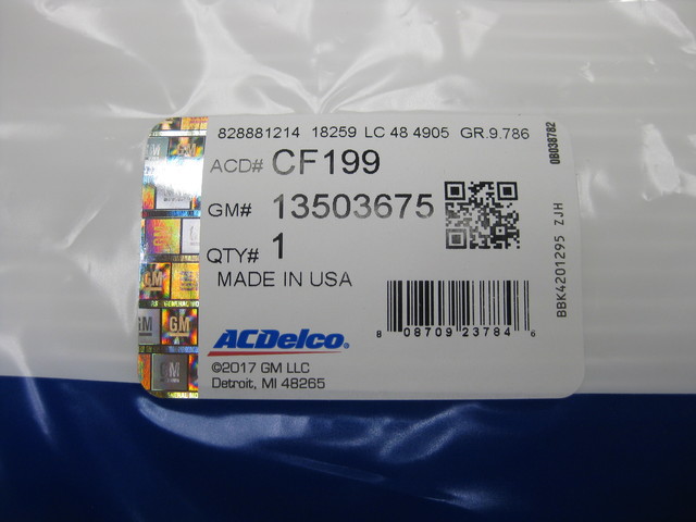 13503675 - HVAC: Cabin Air Filter for Buick: LaCrosse, Regal, Verano | Cadillac: SRX | Chevrolet: Malibu, Spark, Spark EV, Trax Image